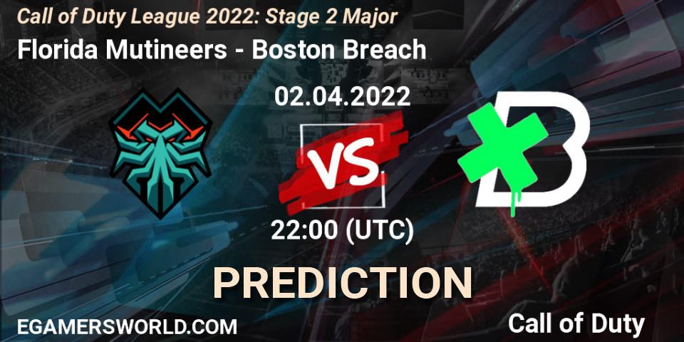 Florida Mutineers vs Boston Breach: Match Prediction. 02.04.2022 at 20:30, Call of Duty, Call of Duty League 2022: Stage 2 Major