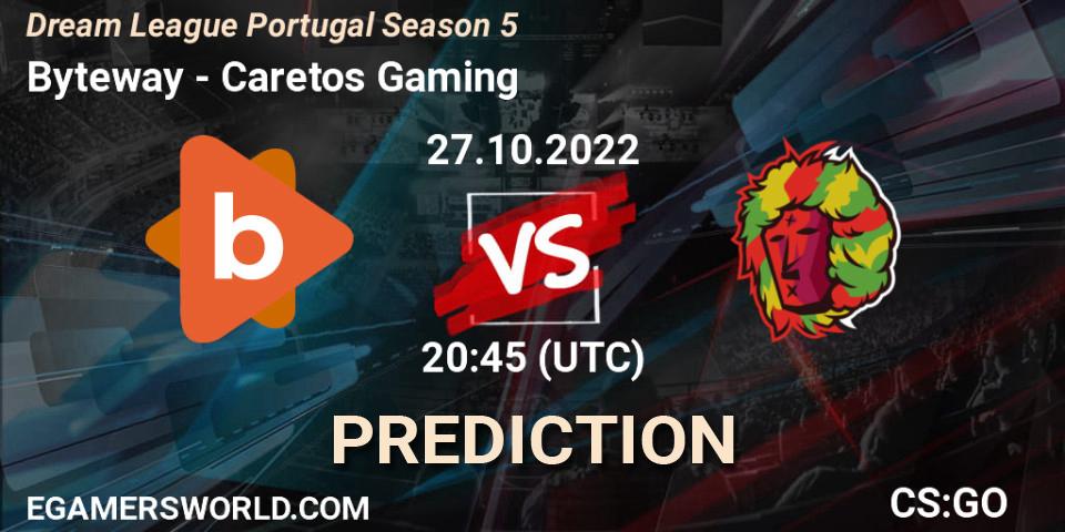 Byteway vs Caretos Gaming: Match Prediction. 27.10.2022 at 20:45, Counter-Strike (CS2), Dream League Portugal Season 5
