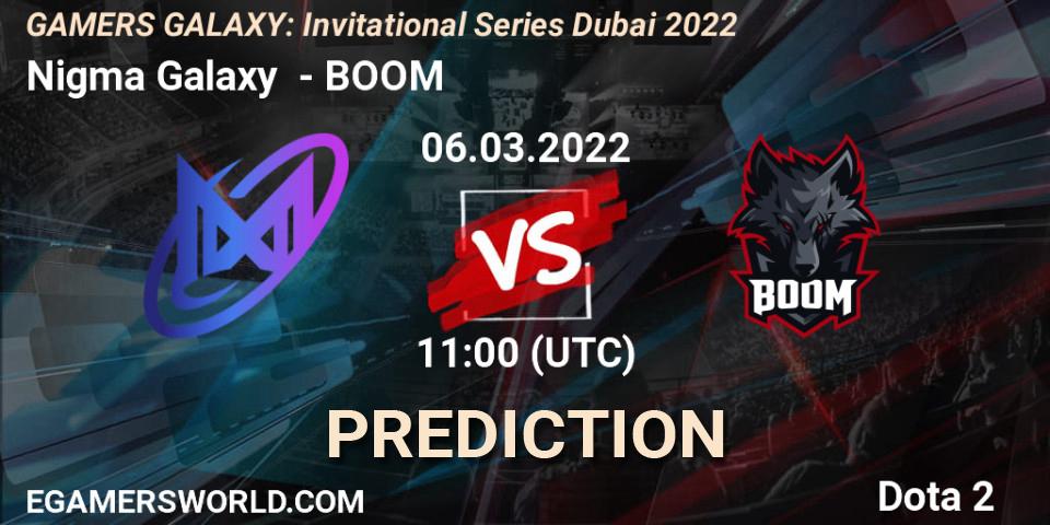 Nigma Galaxy vs BOOM: Match Prediction. 06.03.2022 at 10:54, Dota 2, GAMERS GALAXY: Invitational Series Dubai 2022