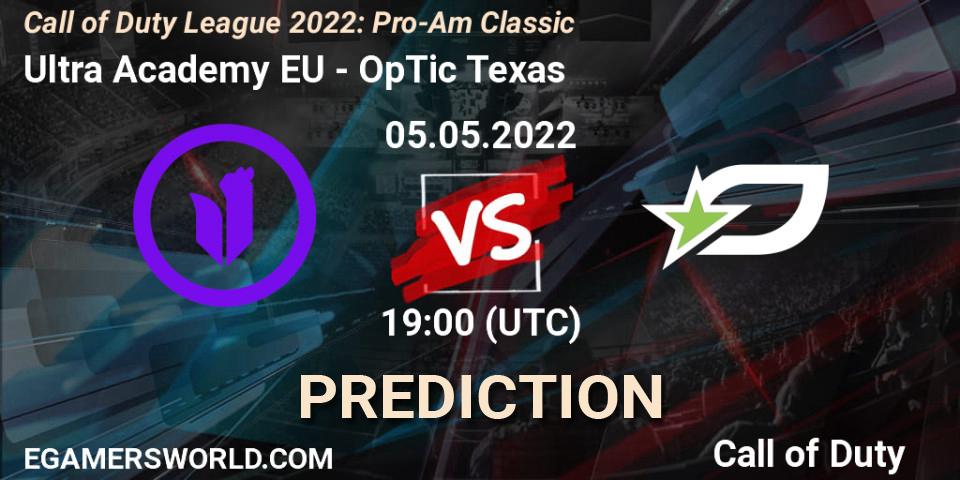 Ultra Academy EU vs OpTic Texas: Match Prediction. 05.05.22, Call of Duty, Call of Duty League 2022: Pro-Am Classic