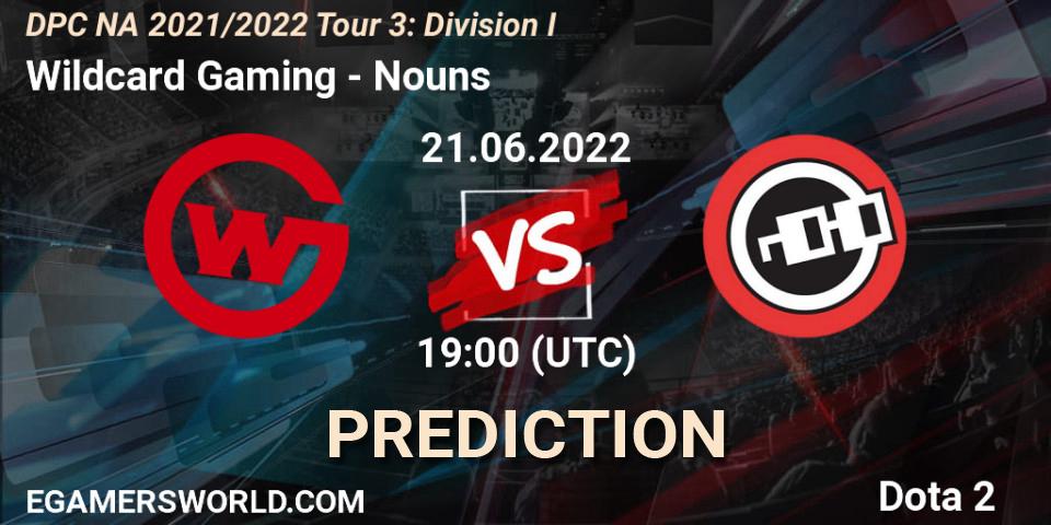 Wildcard Gaming vs Nouns: Match Prediction. 21.06.22, Dota 2, DPC NA 2021/2022 Tour 3: Division I