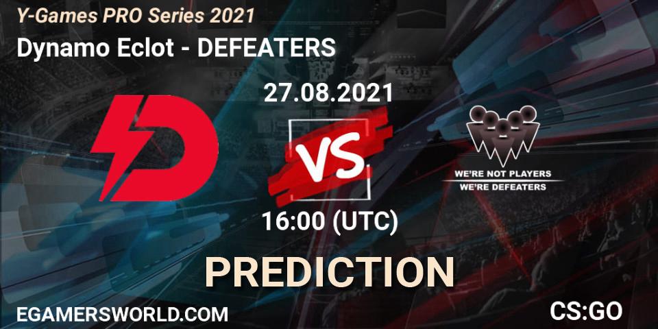 Dynamo Eclot vs DEFEATERS: Match Prediction. 27.08.2021 at 16:00, Counter-Strike (CS2), Y-Games PRO Series 2021