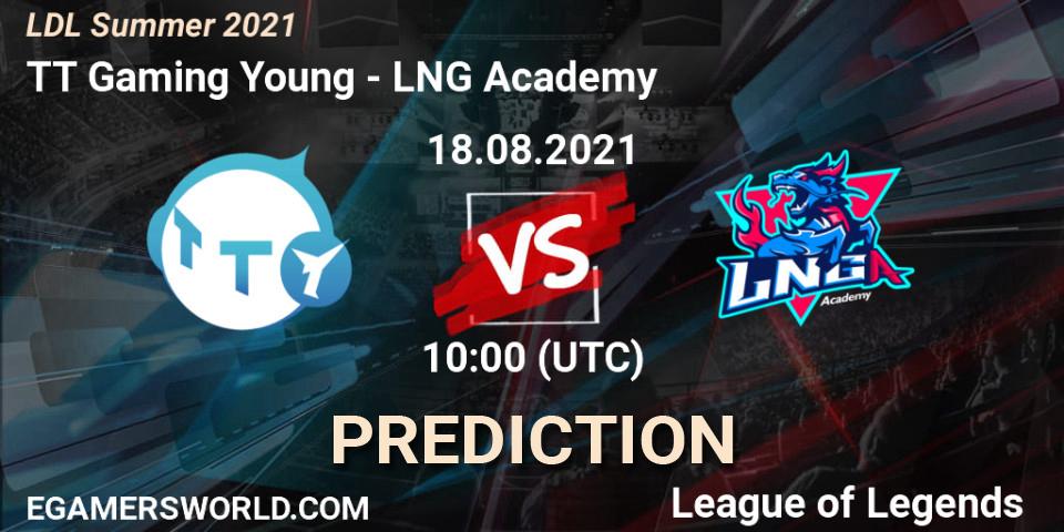 TT Gaming Young vs LNG Academy: Match Prediction. 18.08.2021 at 10:00, LoL, LDL Summer 2021