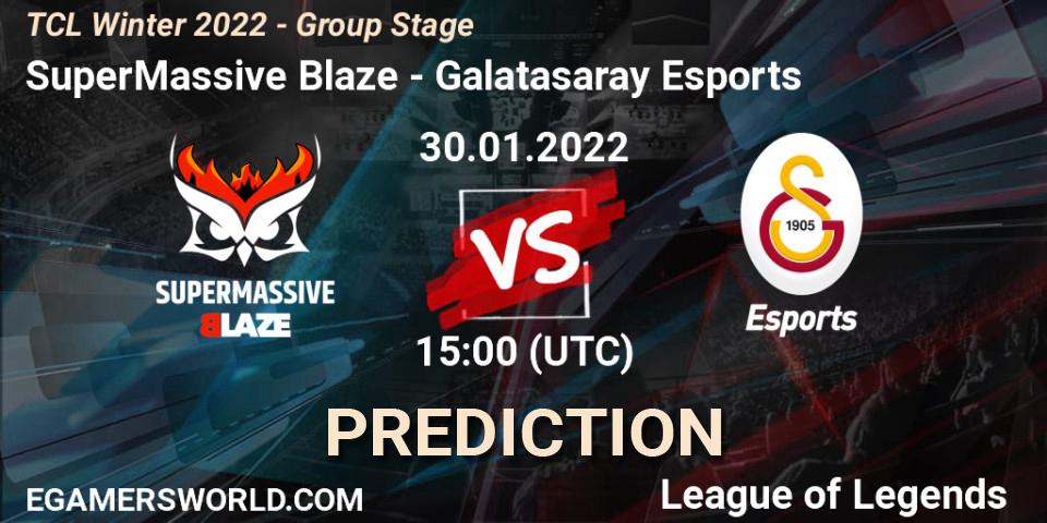 SuperMassive Blaze vs Galatasaray Esports: Match Prediction. 30.01.22, LoL, TCL Winter 2022 - Group Stage