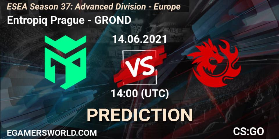 Entropiq Prague vs GROND: Match Prediction. 14.06.2021 at 14:00, Counter-Strike (CS2), ESEA Season 37: Advanced Division - Europe