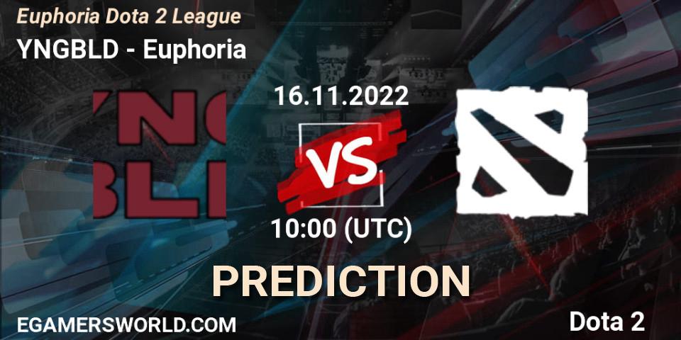 YNGBLD vs Euphoria: Match Prediction. 16.11.2022 at 11:19, Dota 2, Euphoria Dota 2 League
