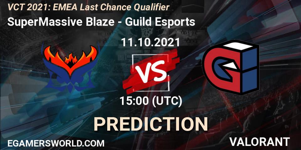 SuperMassive Blaze vs Guild Esports: Match Prediction. 11.10.2021 at 15:00, VALORANT, VCT 2021: EMEA Last Chance Qualifier