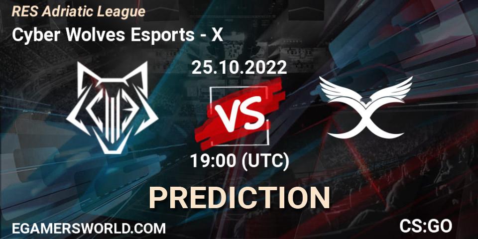 Cyber Wolves Esports vs X: Match Prediction. 25.10.2022 at 19:00, Counter-Strike (CS2), RES Adriatic League