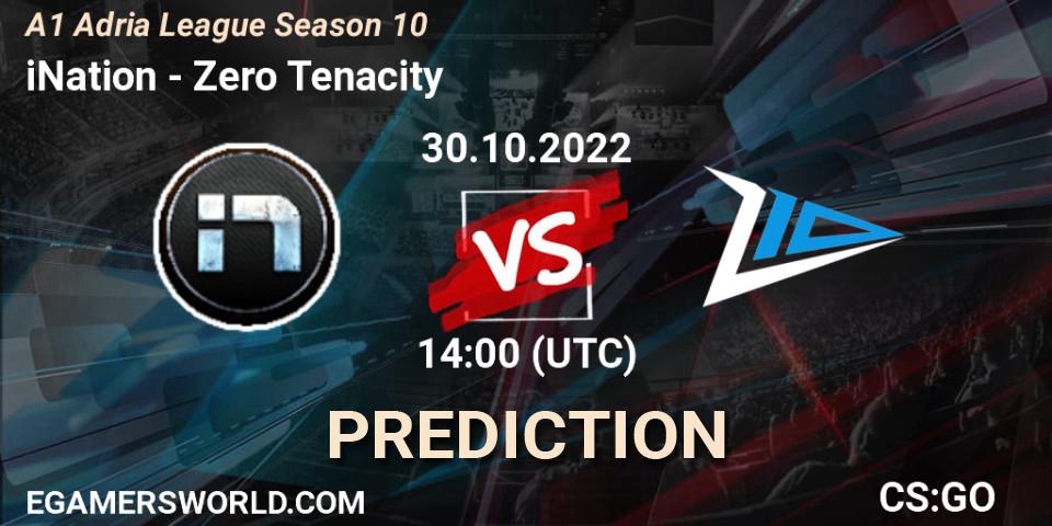 iNation vs Zero Tenacity: Match Prediction. 30.10.2022 at 15:00, Counter-Strike (CS2), A1 Adria League Season 10