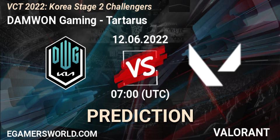 DAMWON Gaming vs Tartarus: Match Prediction. 12.06.2022 at 07:00, VALORANT, VCT 2022: Korea Stage 2 Challengers