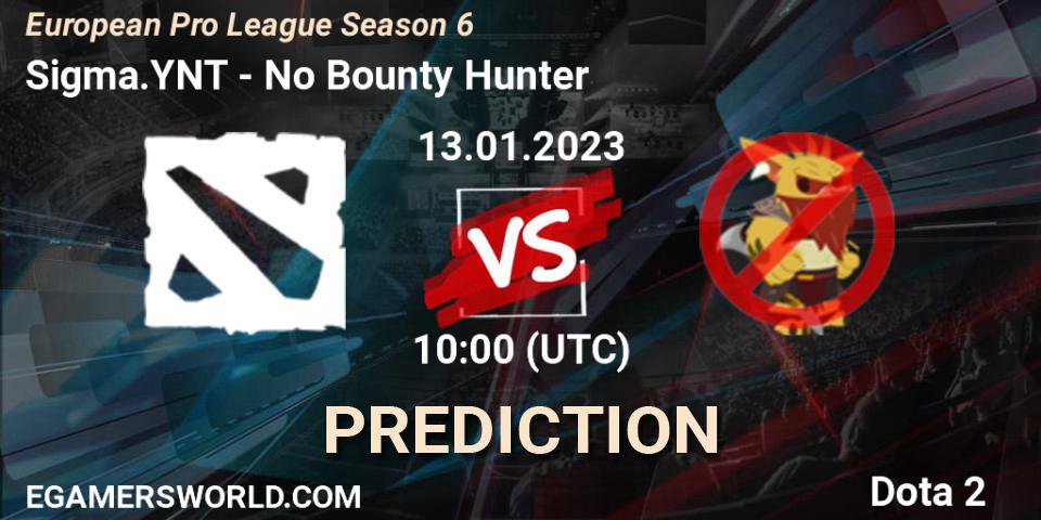 Sigma.YNT vs No Bounty Hunter: Match Prediction. 13.01.23, Dota 2, European Pro League Season 6