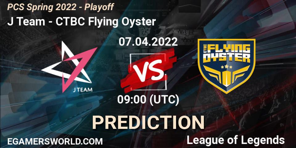 J Team vs CTBC Flying Oyster: Match Prediction. 07.04.22, LoL, PCS Spring 2022 - Playoff