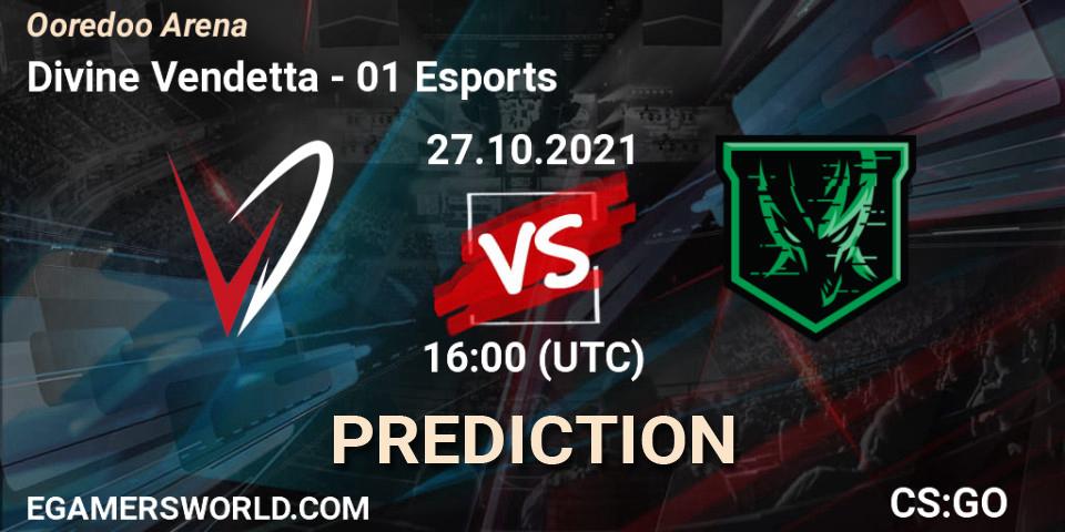 Divine Vendetta vs 01 Esports: Match Prediction. 27.10.2021 at 16:00, Counter-Strike (CS2), Ooredoo Arena