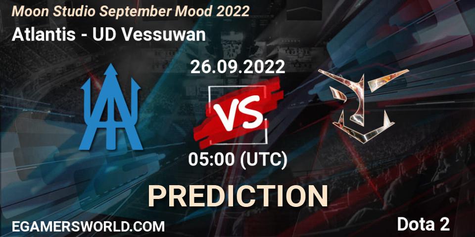Atlantis vs UD Vessuwan: Match Prediction. 26.09.2022 at 05:00, Dota 2, Moon Studio September Mood 2022
