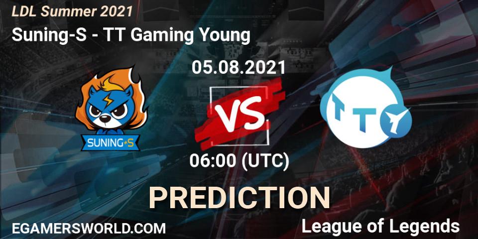 Suning-S vs TT Gaming Young: Match Prediction. 05.08.21, LoL, LDL Summer 2021