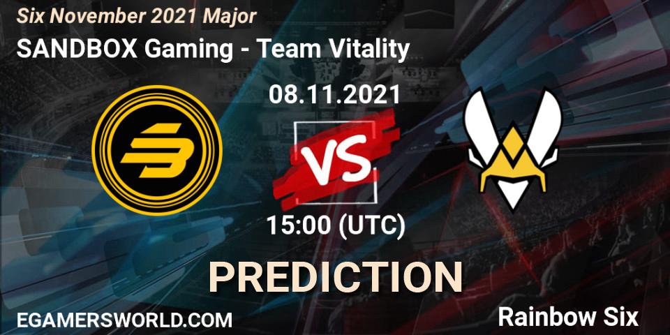 Team Vitality vs SANDBOX Gaming: Match Prediction. 10.11.21, Rainbow Six, Six Sweden Major 2021