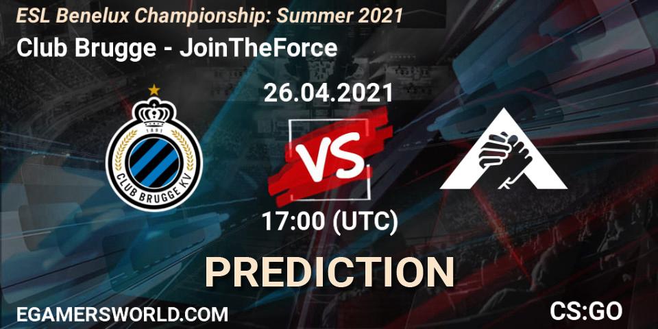 Club Brugge vs JoinTheForce: Match Prediction. 26.04.2021 at 17:00, Counter-Strike (CS2), ESL Benelux Championship: Summer 2021