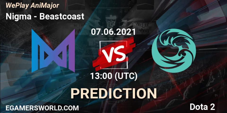 Nigma vs Beastcoast: Match Prediction. 07.06.21, Dota 2, WePlay AniMajor 2021