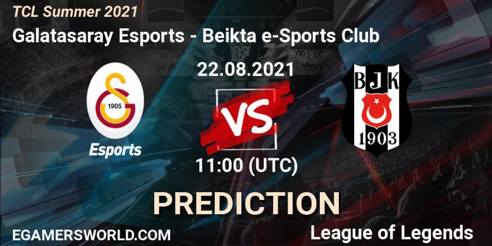 Galatasaray Esports vs Beşiktaş e-Sports Club: Match Prediction. 22.08.2021 at 11:00, LoL, TCL Summer 2021