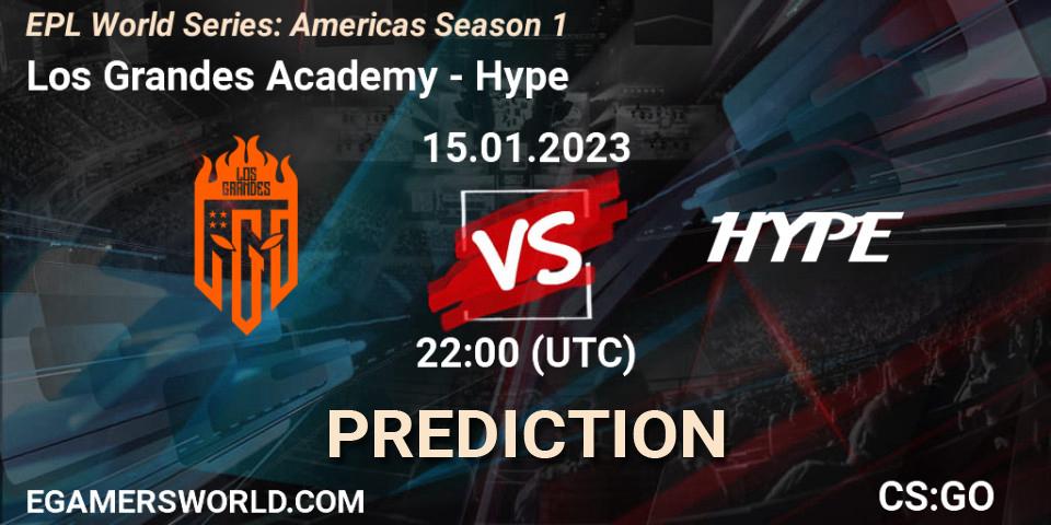Los Grandes Academy vs Hype: Match Prediction. 16.01.2023 at 00:30, Counter-Strike (CS2), EPL World Series: Americas Season 1