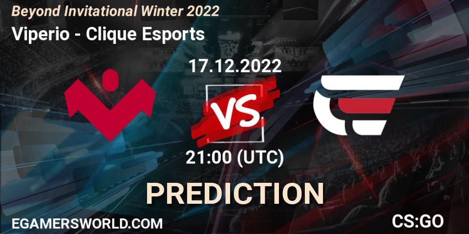Viperio vs Clique Esports: Match Prediction. 17.12.2022 at 21:00, Counter-Strike (CS2), Beyond Invitational Winter 2022
