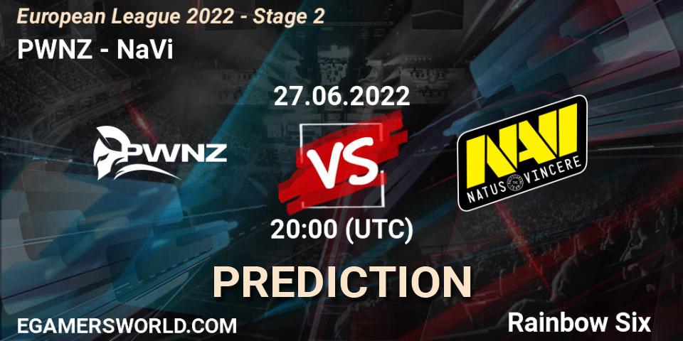 PWNZ vs NaVi: Match Prediction. 27.06.2022 at 17:00, Rainbow Six, European League 2022 - Stage 2