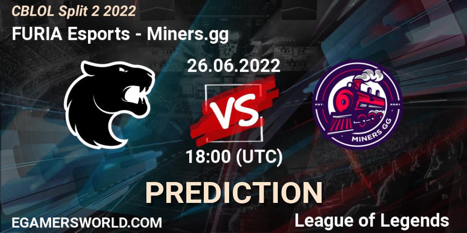 FURIA Esports vs Miners.gg: Match Prediction. 26.06.2022 at 19:30, LoL, CBLOL Split 2 2022