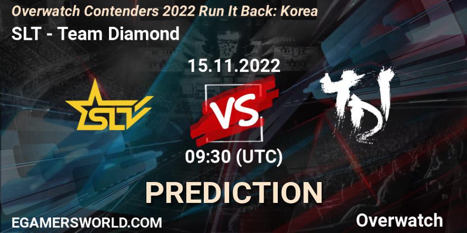 SLT vs Team Diamond: Match Prediction. 15.11.2022 at 09:30, Overwatch, Overwatch Contenders 2022 Run It Back: Korea