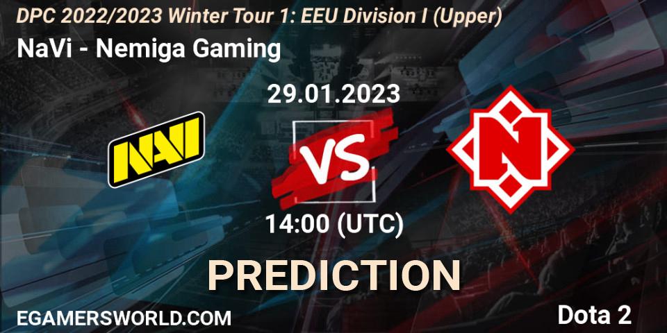 NaVi vs Nemiga Gaming: Match Prediction. 29.01.2023 at 14:02, Dota 2, DPC 2022/2023 Winter Tour 1: EEU Division I (Upper)