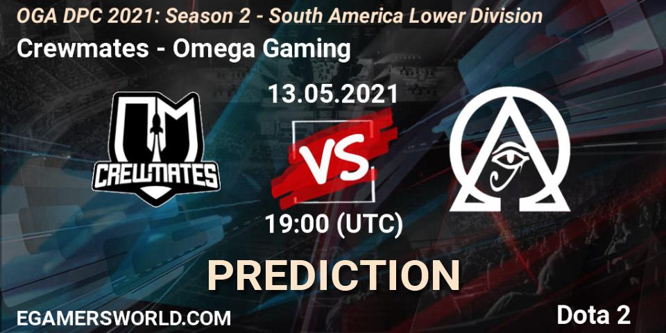 Crewmates vs Omega Gaming: Match Prediction. 14.05.21, Dota 2, OGA DPC 2021: Season 2 - South America Lower Division 