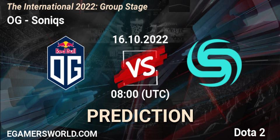 OG vs Soniqs: Match Prediction. 16.10.22, Dota 2, The International 2022: Group Stage