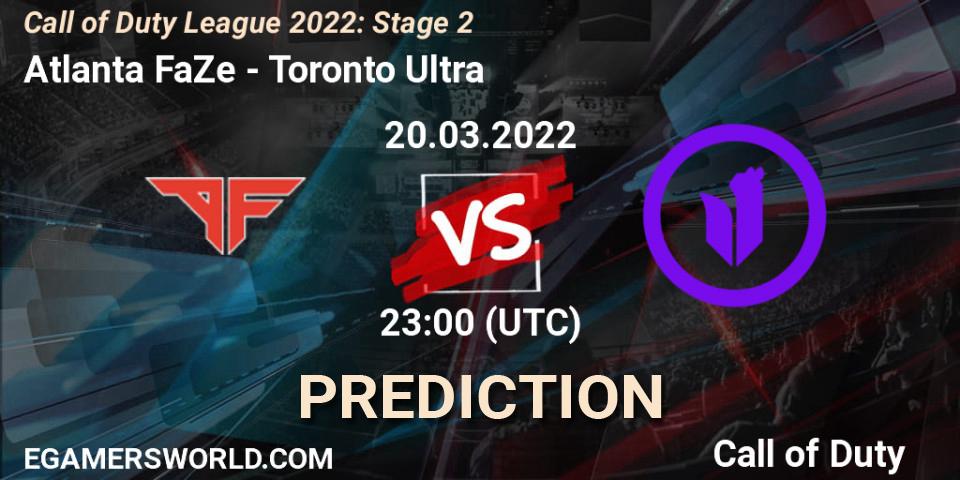 Atlanta FaZe vs Toronto Ultra: Match Prediction. 20.03.22, Call of Duty, Call of Duty League 2022: Stage 2