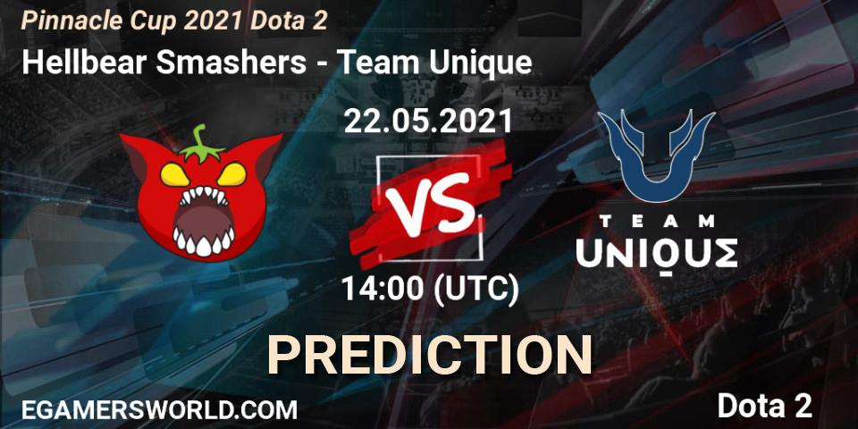 Hellbear Smashers vs Team Unique: Match Prediction. 22.05.2021 at 14:02, Dota 2, Pinnacle Cup 2021 Dota 2