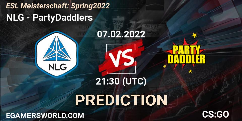 NLG vs PartyDaddlers: Match Prediction. 07.02.2022 at 21:30, Counter-Strike (CS2), ESL Meisterschaft: Spring 2022