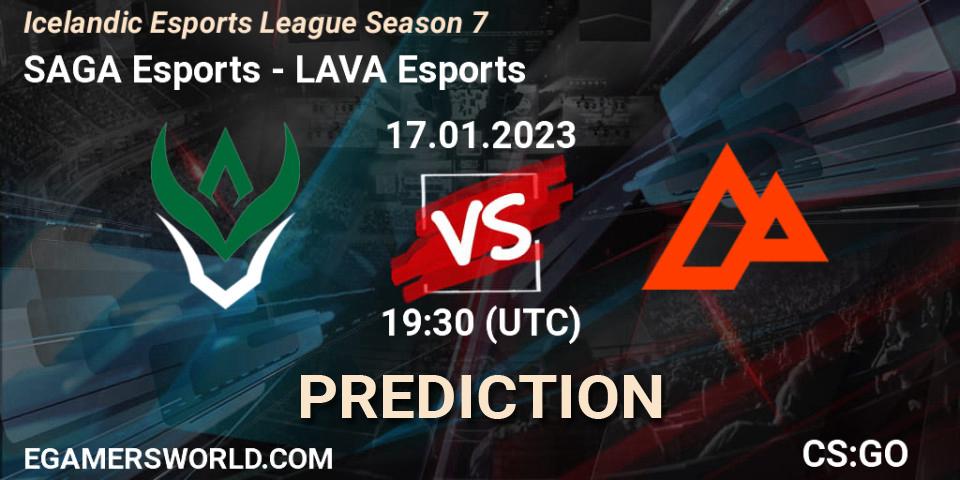 SAGA Esports vs LAVA Esports: Match Prediction. 17.01.23, CS2 (CS:GO), Icelandic Esports League Season 7