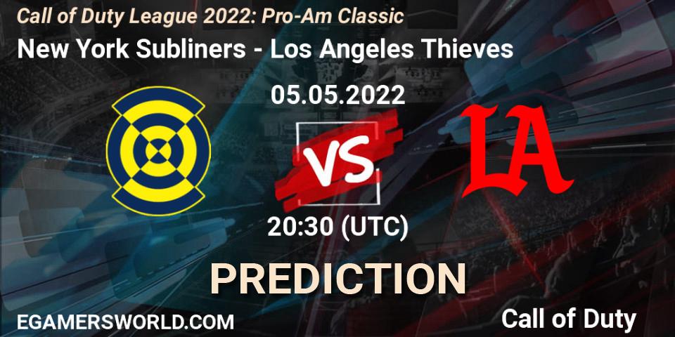 New York Subliners vs Los Angeles Thieves: Match Prediction. 05.05.22, Call of Duty, Call of Duty League 2022: Pro-Am Classic