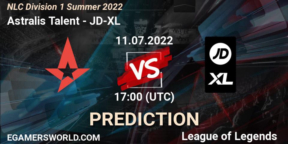 Astralis Talent vs JD-XL: Match Prediction. 11.07.2022 at 19:10, LoL, NLC Division 1 Summer 2022