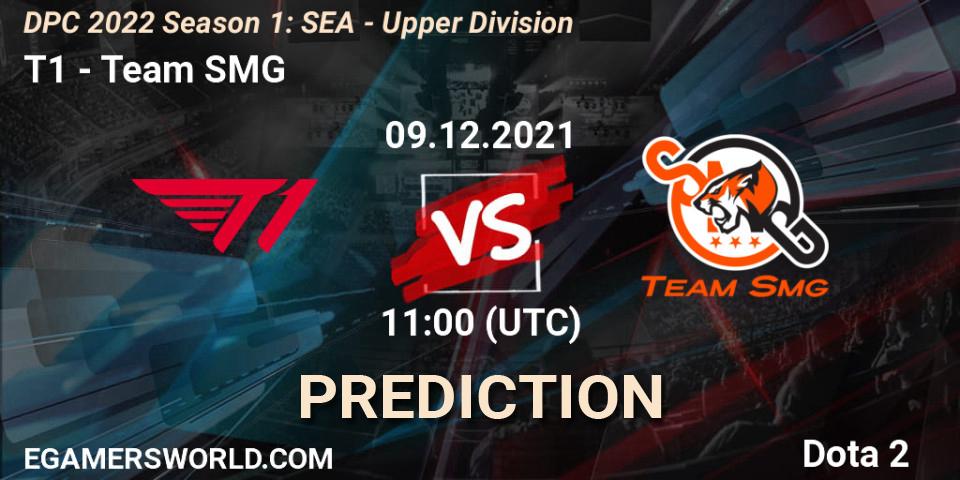 T1 vs Team SMG: Match Prediction. 09.12.2021 at 11:11, Dota 2, DPC 2022 Season 1: SEA - Upper Division