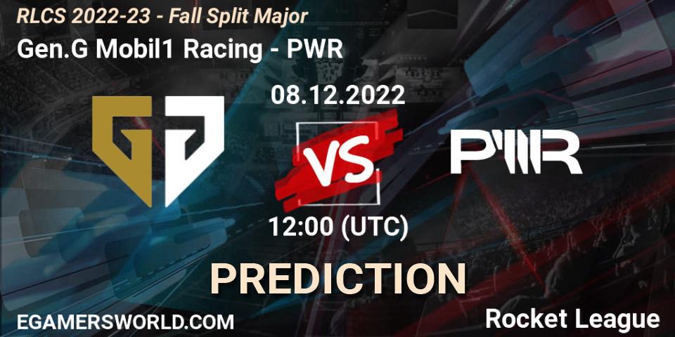 Gen.G Mobil1 Racing vs PWR: Match Prediction. 08.12.22, Rocket League, RLCS 2022-23 - Fall Split Major