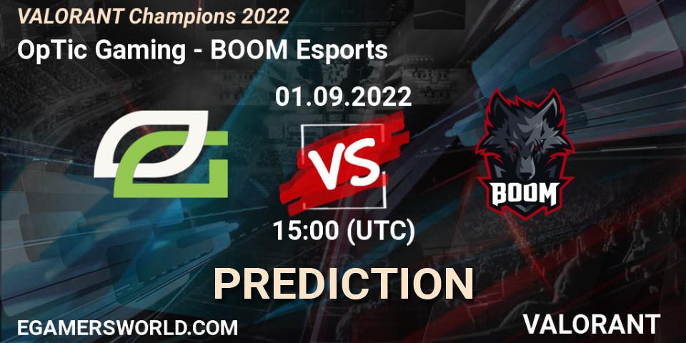 OpTic Gaming vs BOOM Esports: Match Prediction. 01.09.22, VALORANT, VALORANT Champions 2022