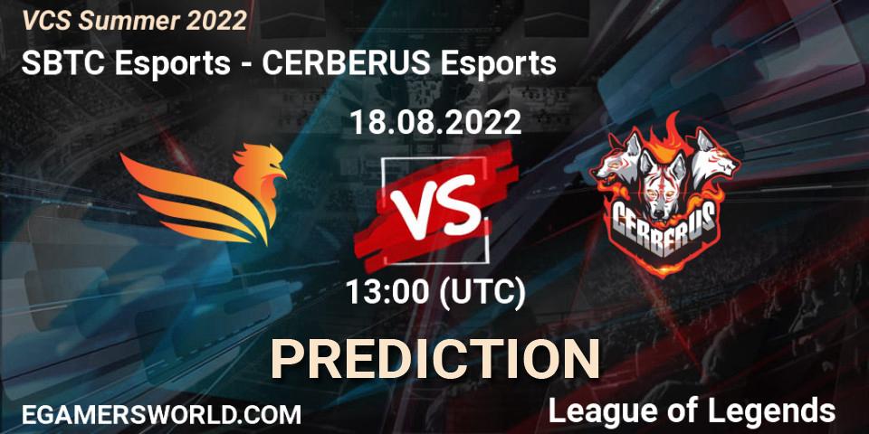 SBTC Esports vs CERBERUS Esports: Match Prediction. 18.08.2022 at 12:00, LoL, VCS Summer 2022
