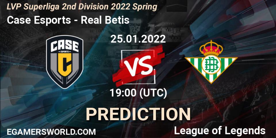 Case Esports vs Real Betis: Match Prediction. 25.01.2022 at 20:00, LoL, LVP Superliga 2nd Division 2022 Spring