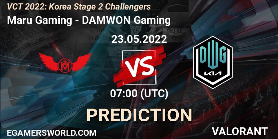 Maru Gaming vs DAMWON Gaming: Match Prediction. 23.05.2022 at 07:00, VALORANT, VCT 2022: Korea Stage 2 Challengers