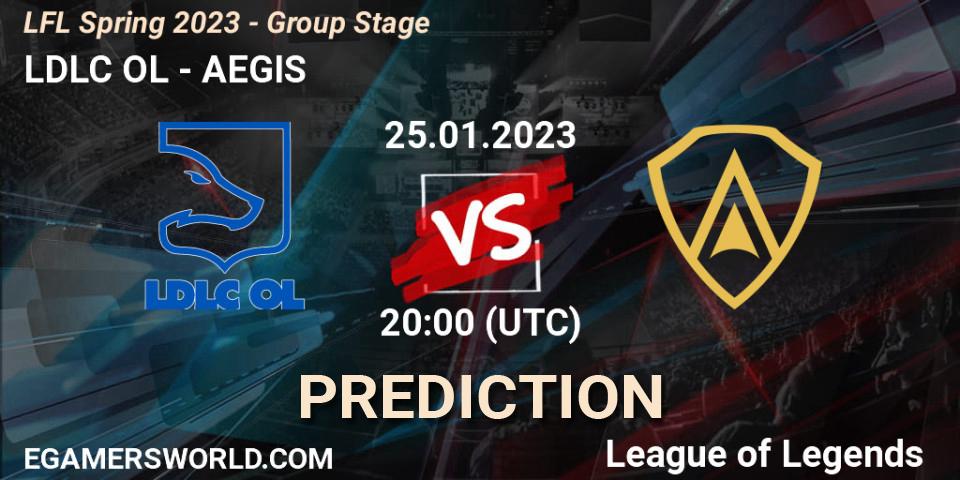 LDLC OL vs AEGIS: Match Prediction. 25.01.23, LoL, LFL Spring 2023 - Group Stage