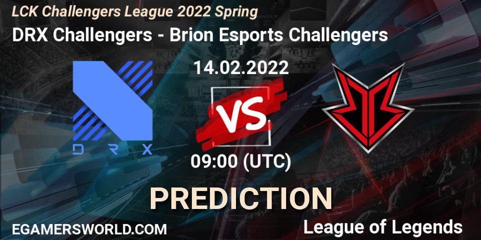 Brion Esports Challengers vs DRX Challengers: Match Prediction. 17.02.2022 at 05:00, LoL, LCK Challengers League 2022 Spring