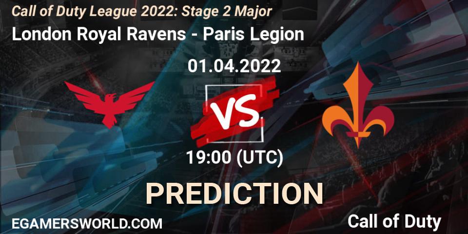 London Royal Ravens vs Paris Legion: Match Prediction. 01.04.22, Call of Duty, Call of Duty League 2022: Stage 2 Major