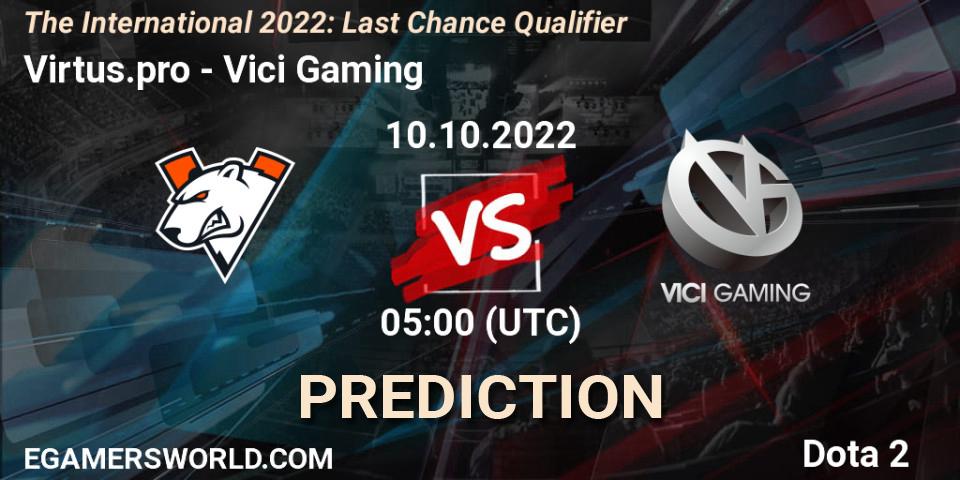 Virtus.pro vs Vici Gaming: Match Prediction. 10.10.22, Dota 2, The International 2022: Last Chance Qualifier