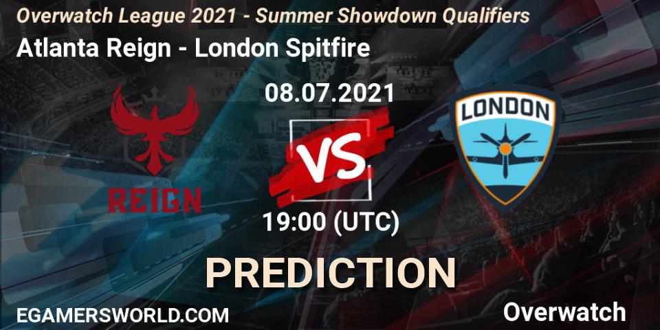 Atlanta Reign vs London Spitfire: Match Prediction. 08.07.2021 at 19:00, Overwatch, Overwatch League 2021 - Summer Showdown Qualifiers