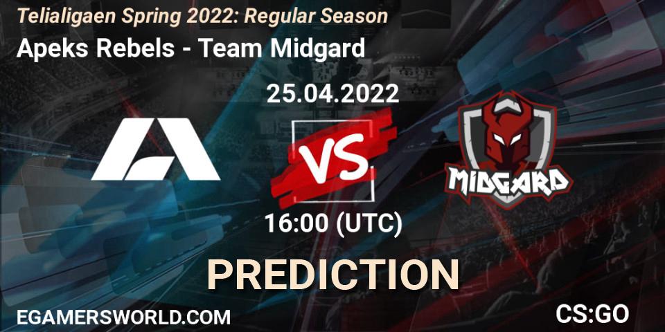 Apeks Rebels vs Team Midgard: Match Prediction. 25.04.2022 at 16:00, Counter-Strike (CS2), Telialigaen Spring 2022: Regular Season