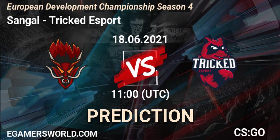 Sangal vs Tricked Esport: Match Prediction. 18.06.2021 at 11:30, Counter-Strike (CS2), European Development Championship Season 4